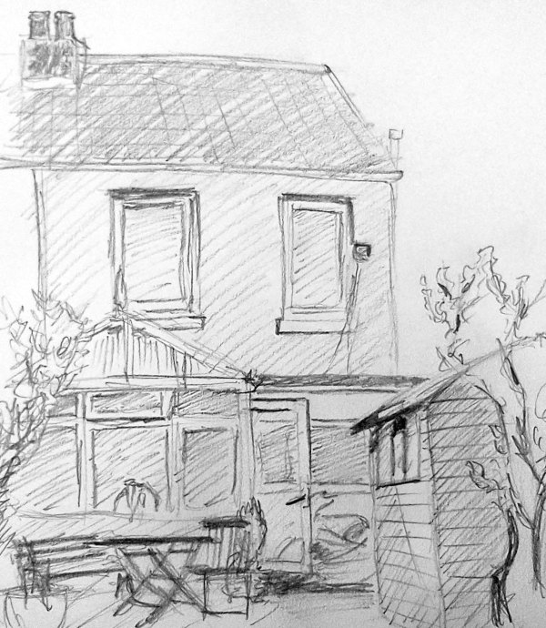Pencil sketch of my house
